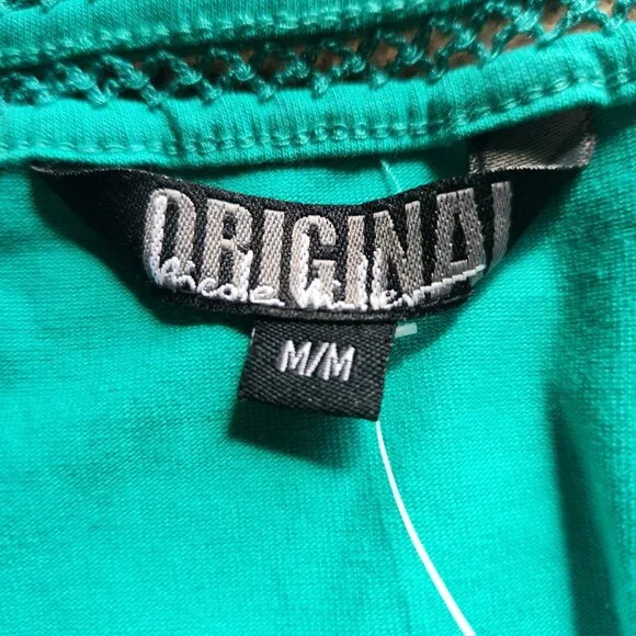 Nicole Miller Original Women's Top Tied Waist Size Medium Green Sleeveless New - Picture 10 of 10